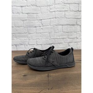 Reef Rover Low TX Womens Sneakers Black Grey Textile Lace Up Shoes Sz 7 Comfort